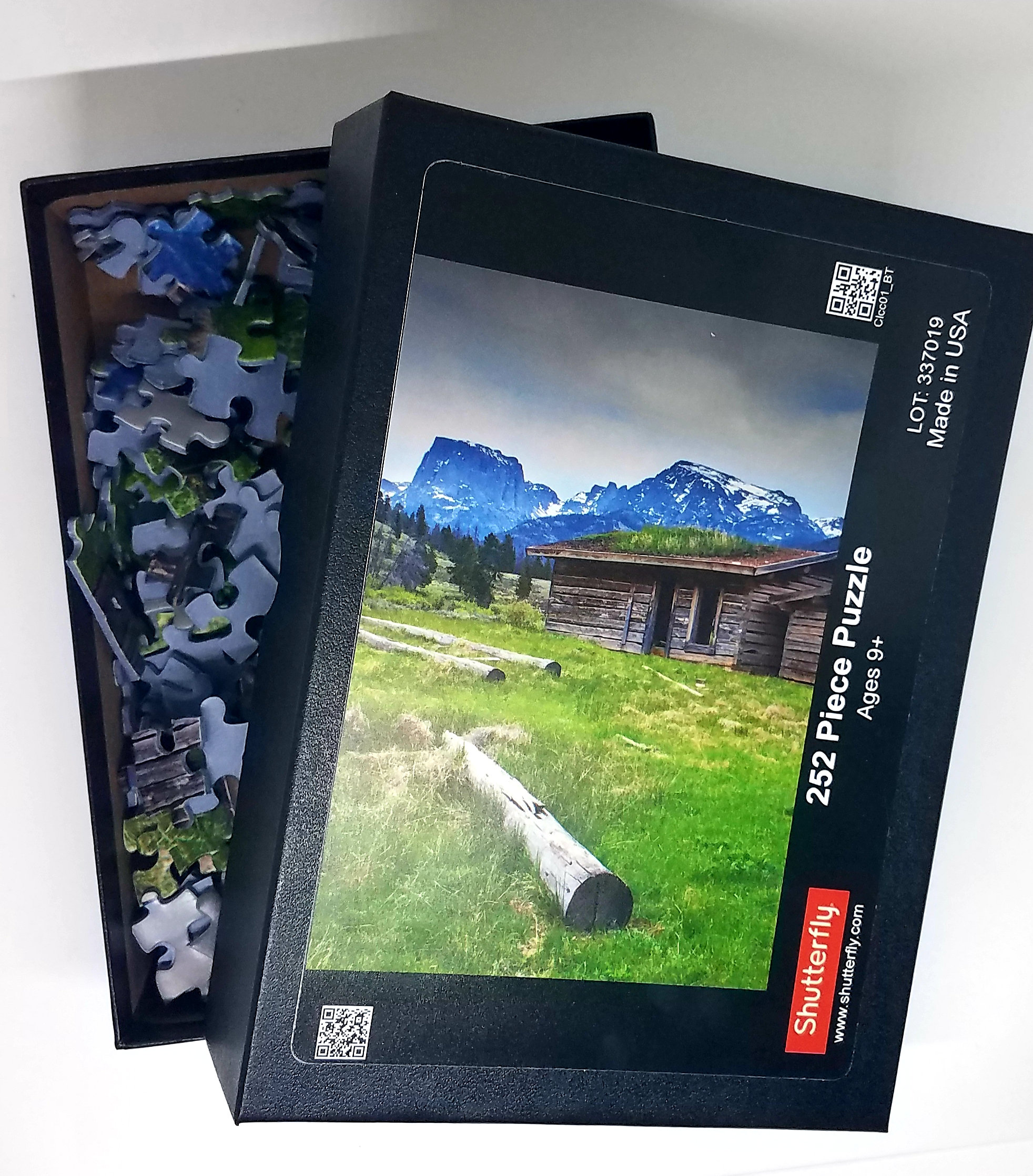 Wyoming Homestead Cabin Photo Puzzle Wind River Range Gift 