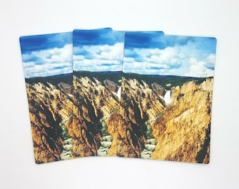 Yellowstone National Park Magnets, Souvenir Wyoming Gifts, Waterfall Photo Refrigerator Magnet