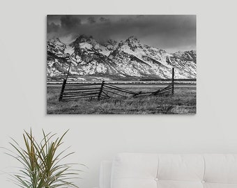 Teton Mountains Metal Print Wall Art, Jackson Hole Wyoming Photography Home Decor