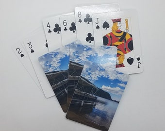 Lake Photo Playing Cards Deck, Wyoming Fathers Day Gift, Pontoon Boat Casino Cards, Lake Life Gift for Gambler