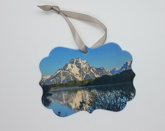 Grand Teton National Park Ornament, Wyoming Mountains Photo Christmas Gift