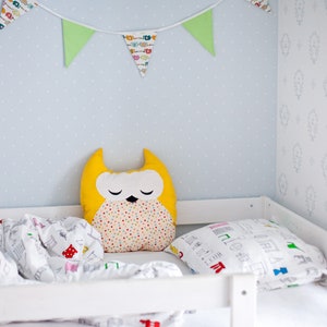 Owl pillow for kids Cozy cushion head pillow cover theme gift nursery Throw pillow bird owner gifts plush owl pillow gender neutral