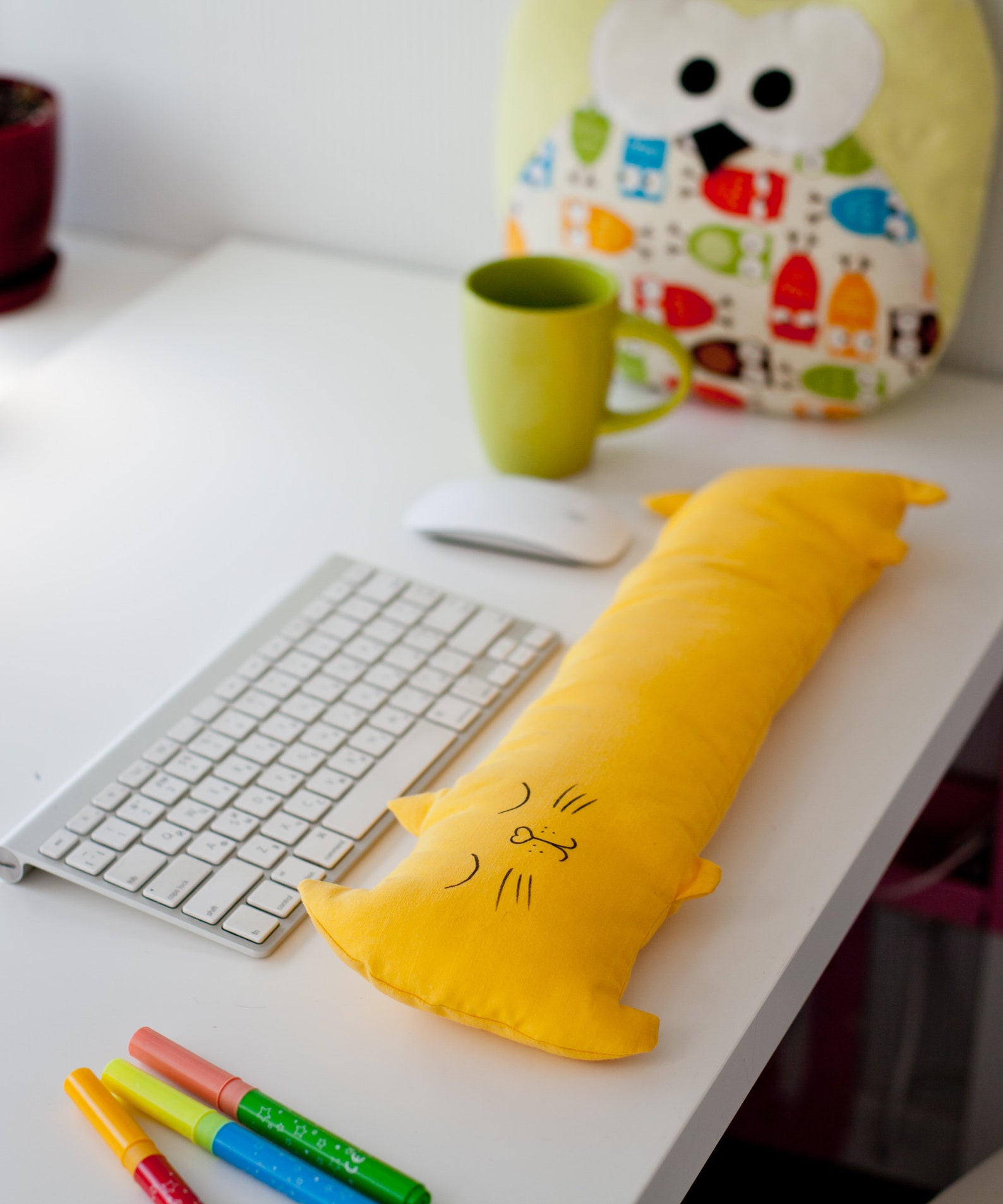 Wrist rest cat mouse pad blue set Cubicle decor geek fabric Etsy