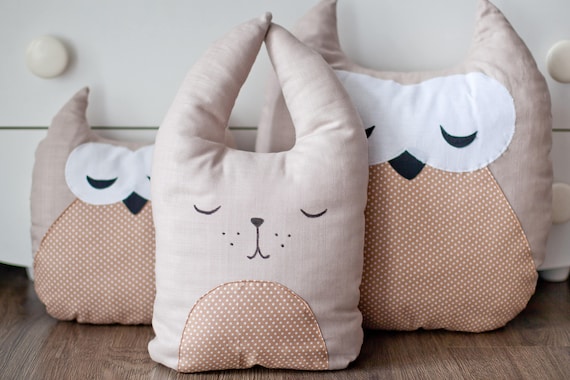 Hare Cushion Pillow Rabbit Nursery Throw Pillow for Master Bedroom