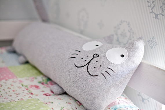 grey long pillow