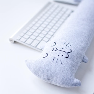 Keyboard wrist rest and mousepad Set custom fabric Mouse decor black cover cute cat pad Very soft Many COLORS