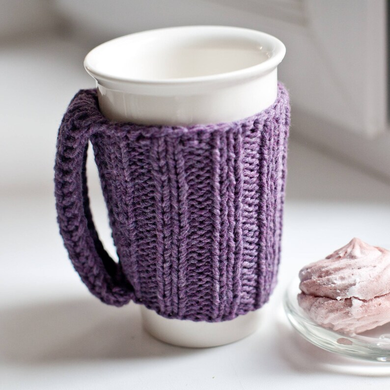 Coffee mug sleeve knit cozy sweater for mug knit cup crochet Etsy