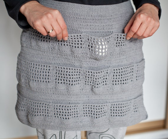 Apron Crochet Egg Gathering Collecting Adult Collection Holder With Chickens Many Pockets Egg Cellent Farmhouse For Women Carrier