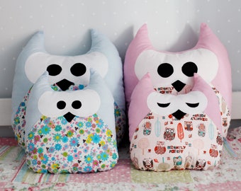 Owl pillow pet cover Throw pillow Theme gift nursery Stuffed animal toy Decorative pillows for teens Little girls room