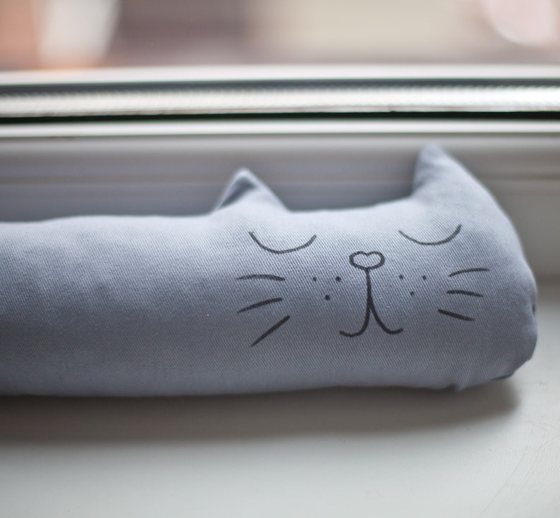 Door draft stopper filled cat animal Christmas extra long Etsy