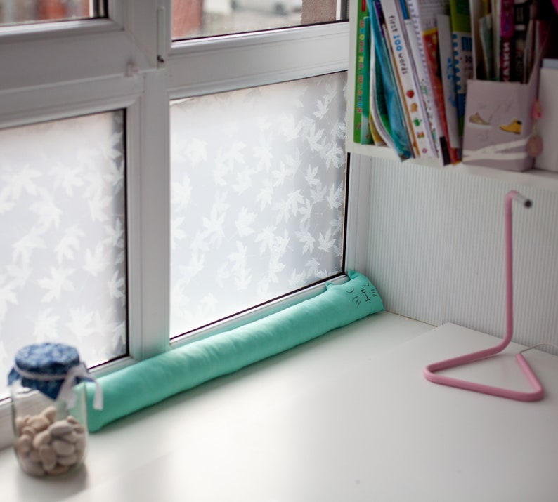 Filled door draft stopper grey Door draft guard stop animal Etsy