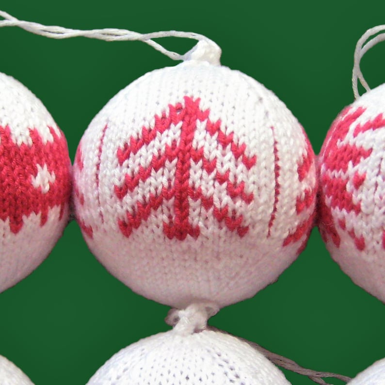 Set of 6 Easy knitting Christmas balls patterns DIY balls for Etsy
