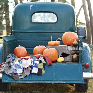 Fall Truck Digital Background/Pumpkin Backdrop/Antique Truck