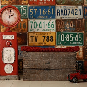 Digital Download, Photography Digital Backdrop, Photography Download. Antique car, antique license plate, gas pump, newborn digital backdrop