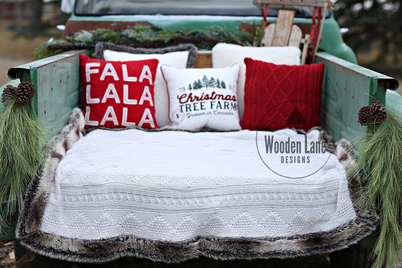 Christmas Digital Antique Truck Digital Backdrop Set of Two Christmas Truck Digital Backgrounds Christmas Truck Antique Christmas Truck