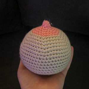 Crochet boob breast model