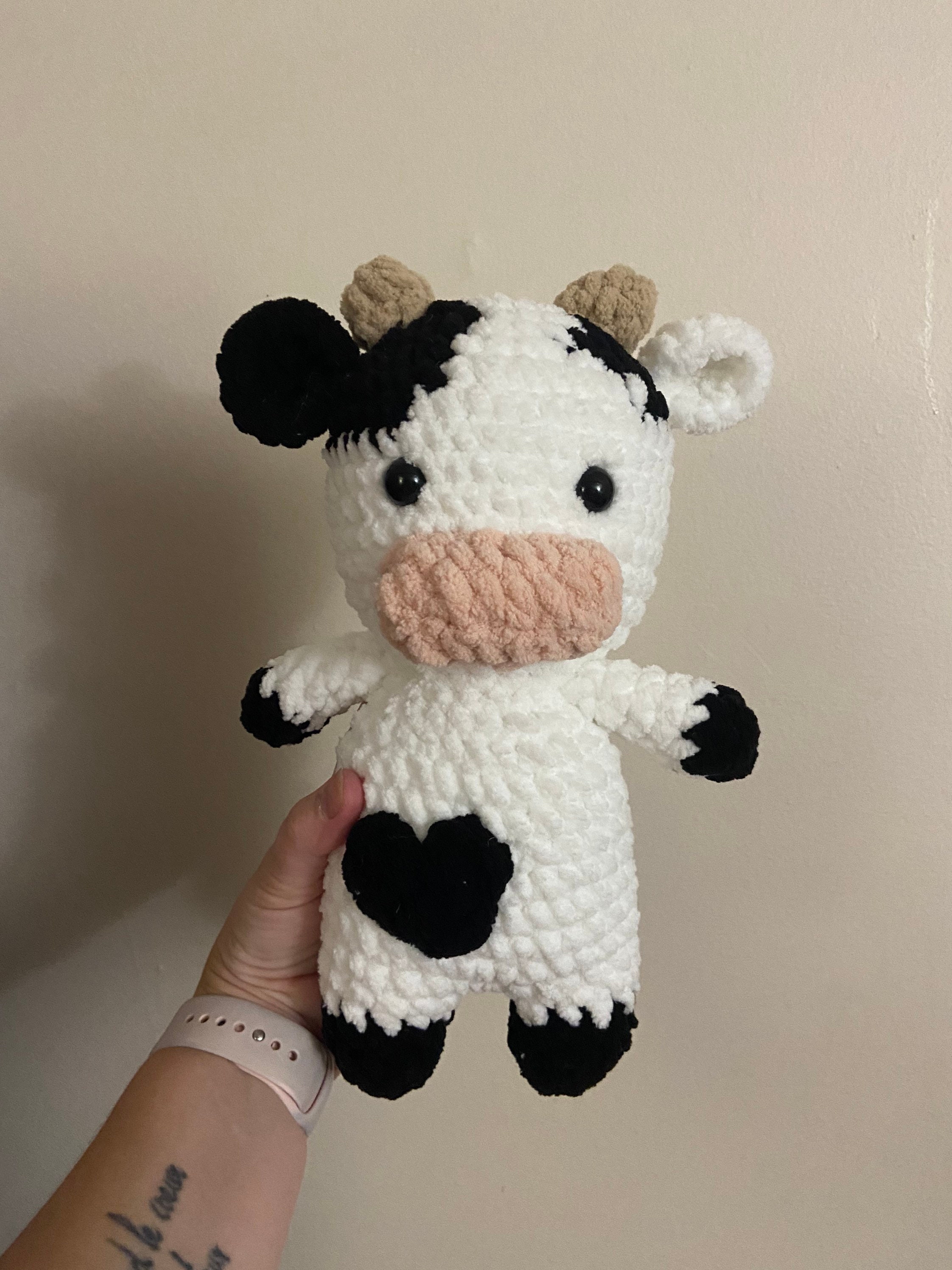 Vaca de peluche de pie color negro y blanco XXL, Animal de peluche, Los  mejores precios