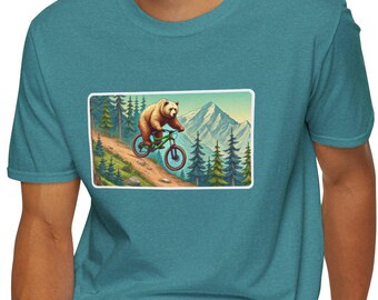 Bear Downhill Mountain Biking Shirt & Hoodie, Outdoor MTB Adventure Tee
