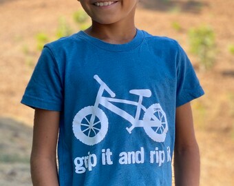 Kids BMX Bike T-Shirt: "Grip It and Rip It"