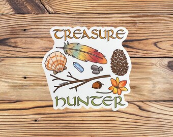 Hiking Camping "Treasure Hunter" Nature Lovers Sticker