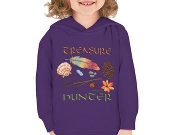 Toddler Treasure Hunter Hiking Camping Nature Unisex Pullover Fleece Hoodie