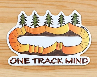 BMX "One Track Mind" Mountain Biking Pump Track Bike Sticker