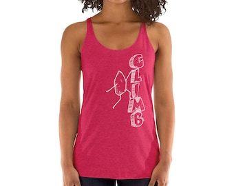 Womens "Rock Climb" Climbing Racerback Tank