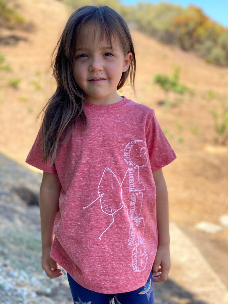 Kids rock Climb Climbing Shirt Cute and Fun Tee for Toddlers, Kids