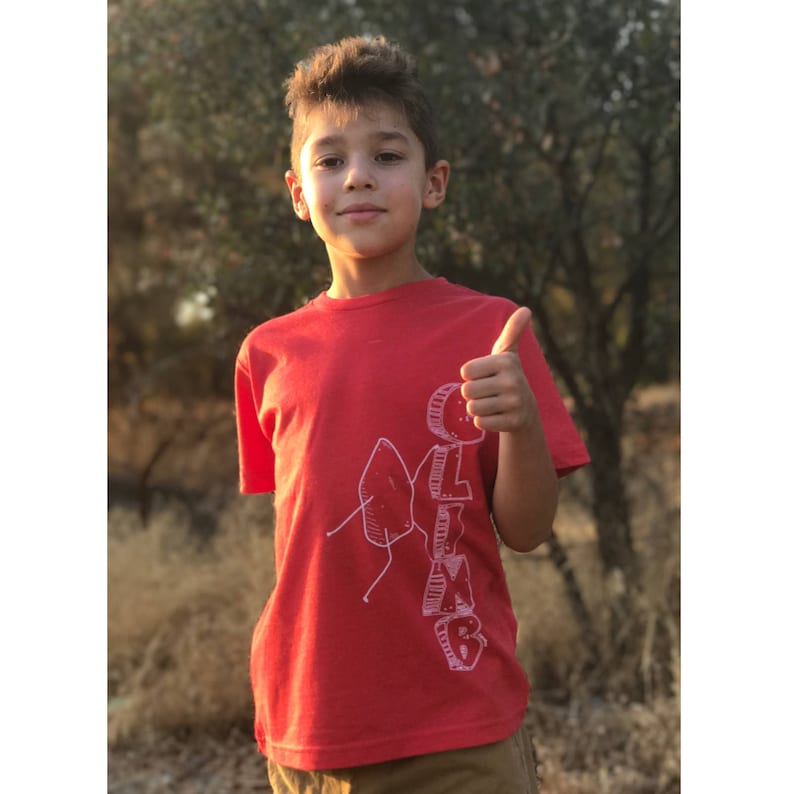 Kids rock Climb Climbing Shirt Cute and Fun Tee for Toddlers, Kids