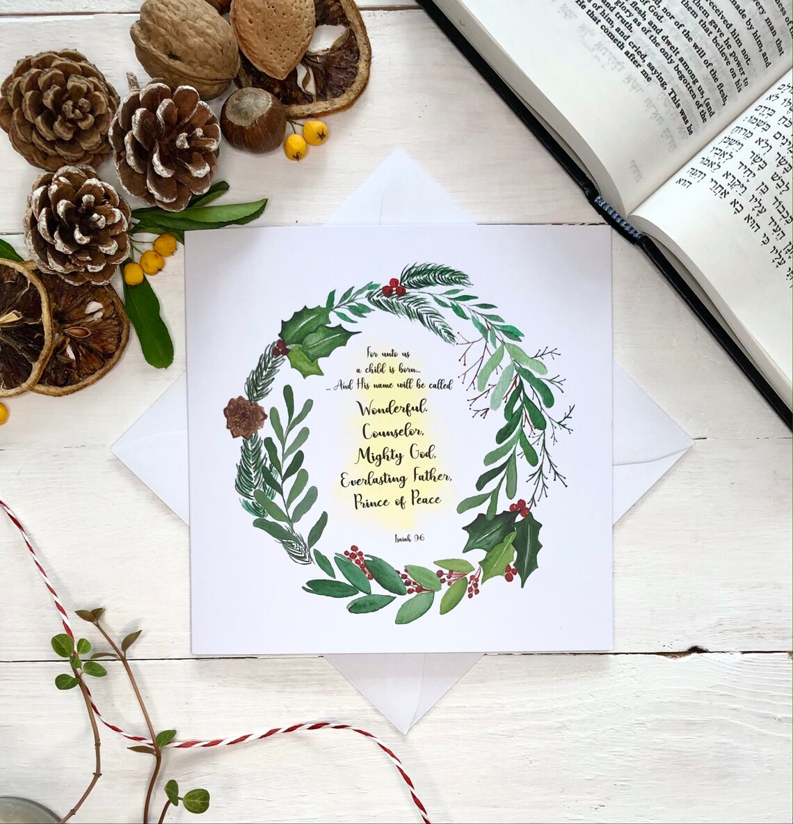 Weihnachtskarten Set Christliche Karten Aquarellkarten Etsy.de
