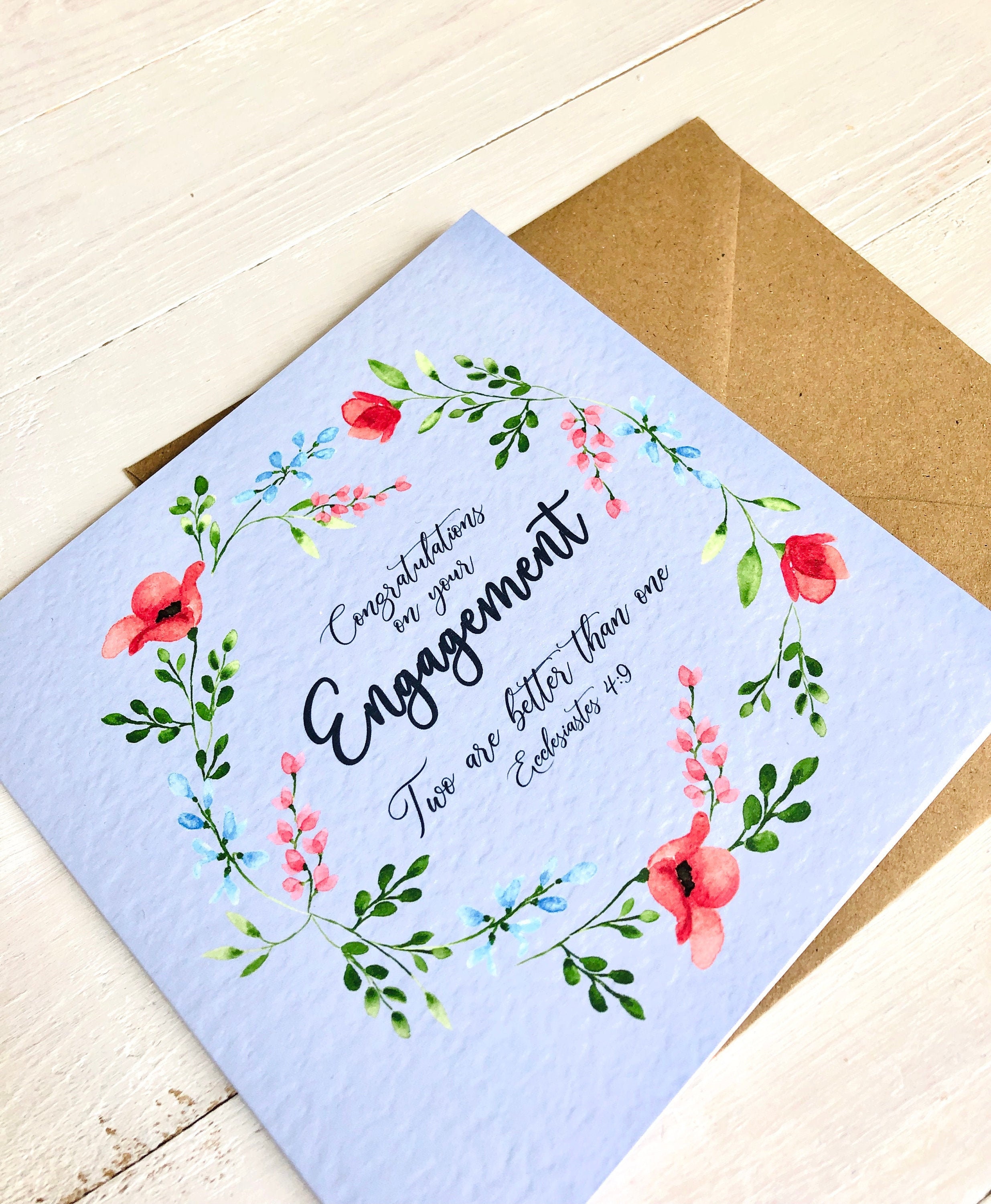 Engagement Card Christian Engagement Card Couples Card Etsy