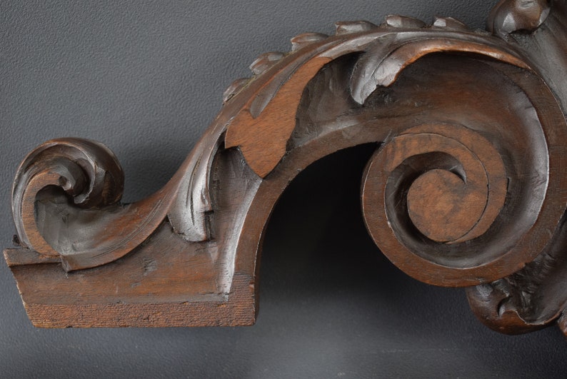 Carved Wood Ornate Scroll Pediment Crest Cornice for Above Etsy