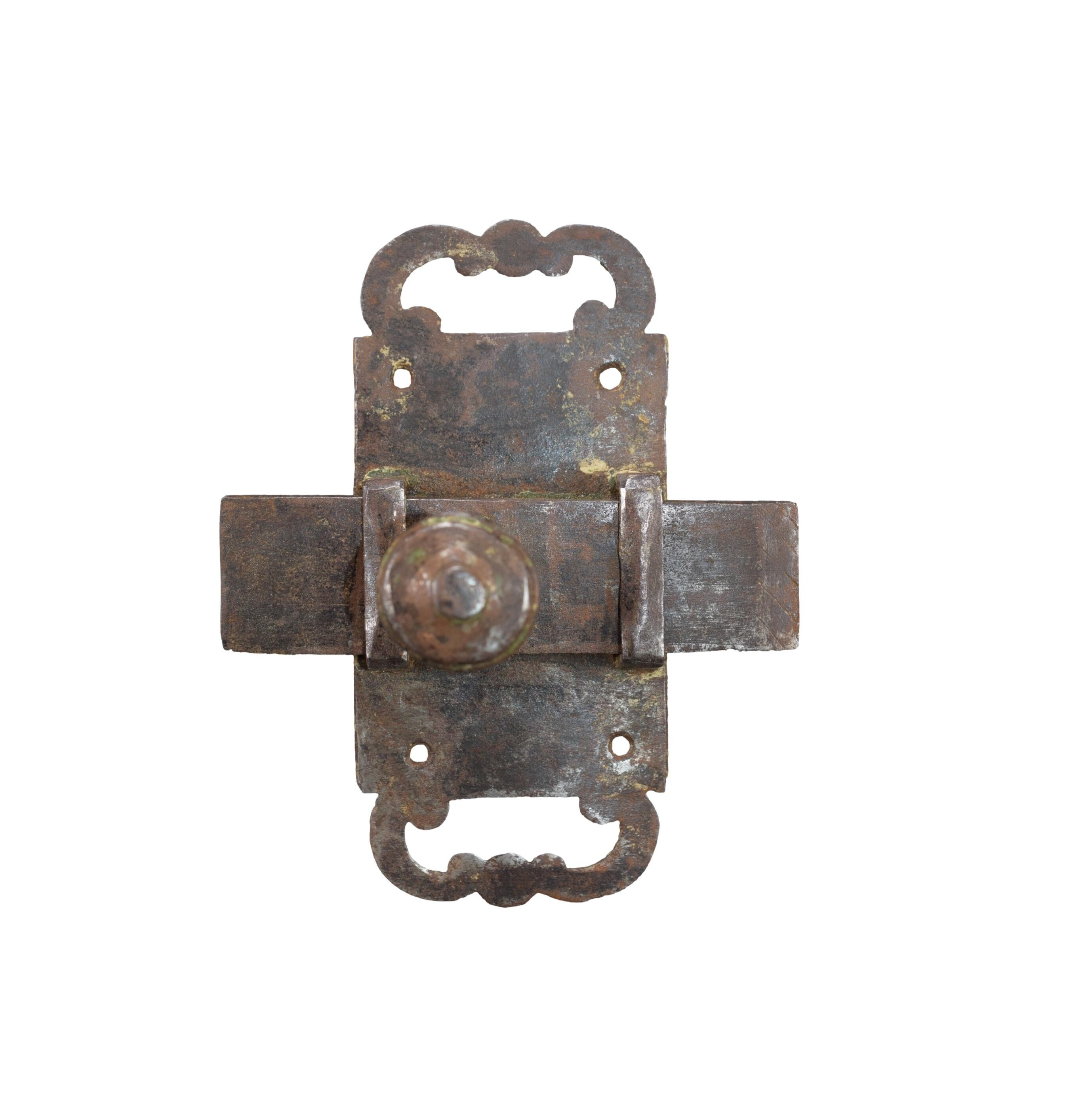 Verrou de Verrouillage Serrure Porte en Fer Forgé Primitif