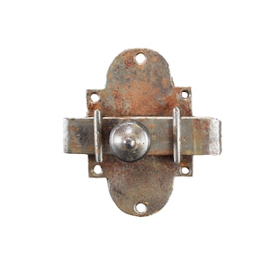 Wrought Iron Door Slide Latch Lock Bolt Vintage Primitive