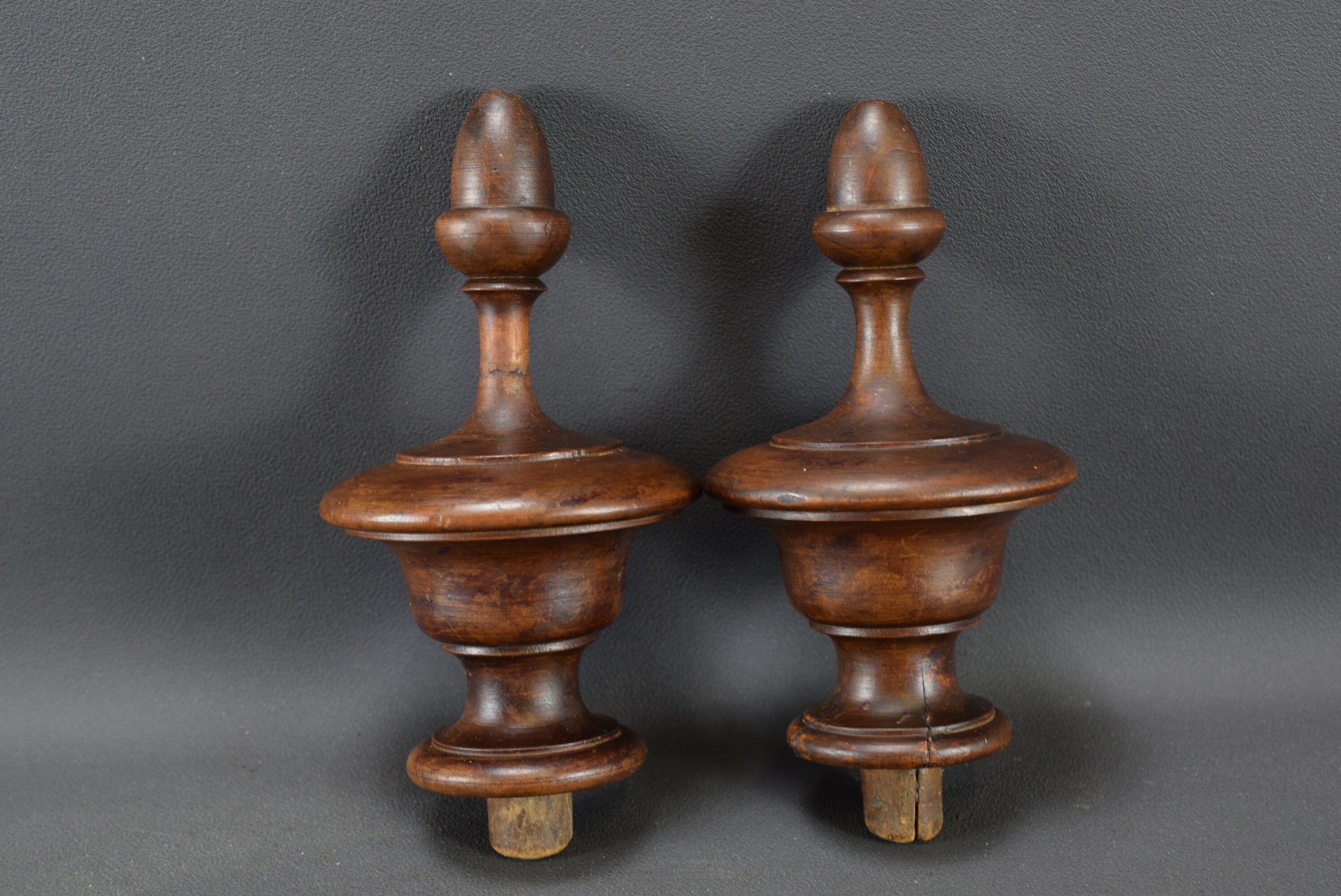 6 Grande Paire de Bois Newel Post Finial Furniture Bed