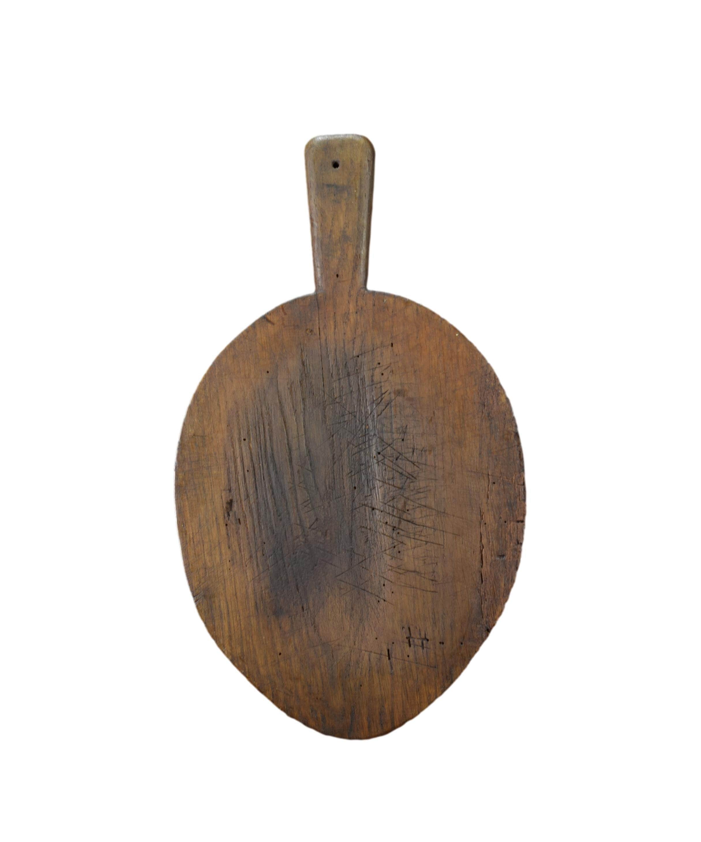 Bloc de Hachage en Bois Antique Boucher Primitif