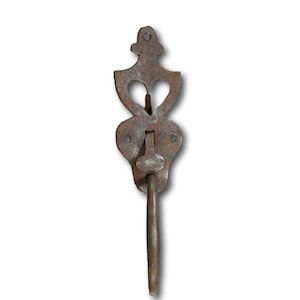 Antique Primitive Wrought Iron Thumb Latch Pull Handle