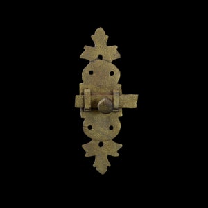 Serrure de loquet de porte d'armoire Antique en Fer Forgé du 18ème siècle à Bras Coulissant, France