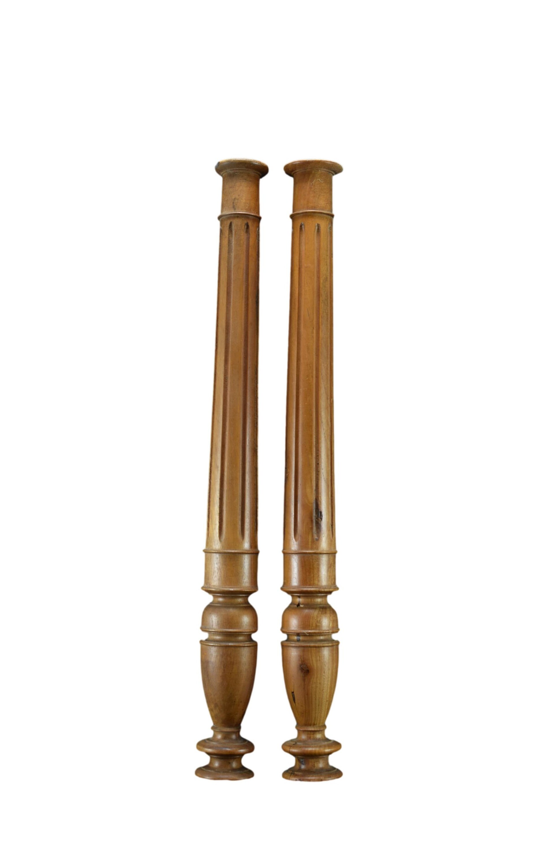 25 Piliers de Poteau en Bois Récupérés Architectural Fluted Pilasters Columns