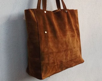 Large Color Brown Genuine Leather Business Bag Mod