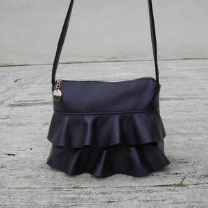 Women Genuine Leather Handbag -mod.42 green, rose, burgundy, dark purple spring-summer