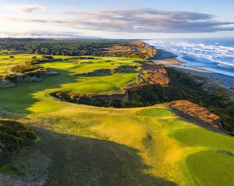 Bandon Dunes Golf Course, Hole #16 - v3-21 - Fine Art Golf Prints