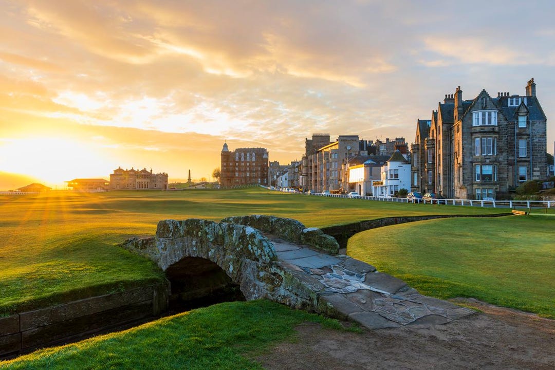 Swilcan Bridge Sunrise at the Old Course at St Andrews - Fine Art Golf ...