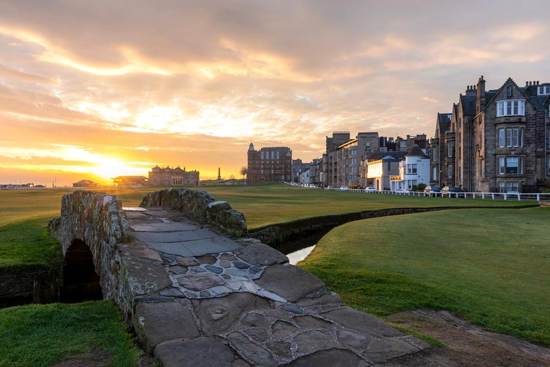 Swilcan Bridge Sunrise at the Old Course at St Andrews - Fine Art Golf ...