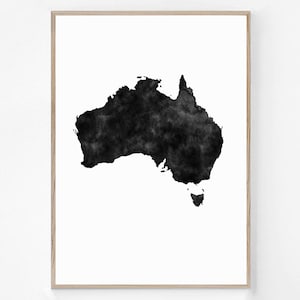 Impressão em aquarela da Austrália, pôster country, download digital, pôster minimalista escandinavo para impressão, arte moderna