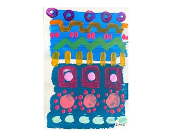 Small Original Abstract Painting for Frame
