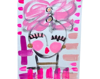 Abstract Face Art, 9x12 Art