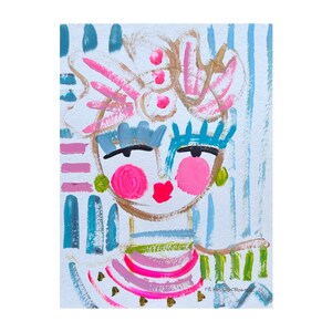 Abstract Face Art, 9x12 Art