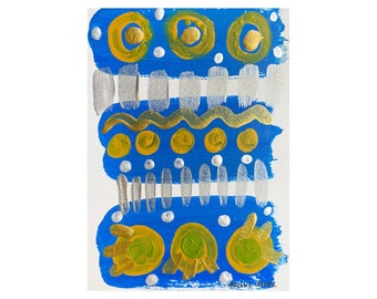 Small Original Abstract Painting for Frame