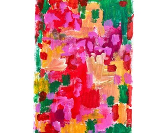 12x18 Fun Colorful Abstract Painting Caroline Cromer Art